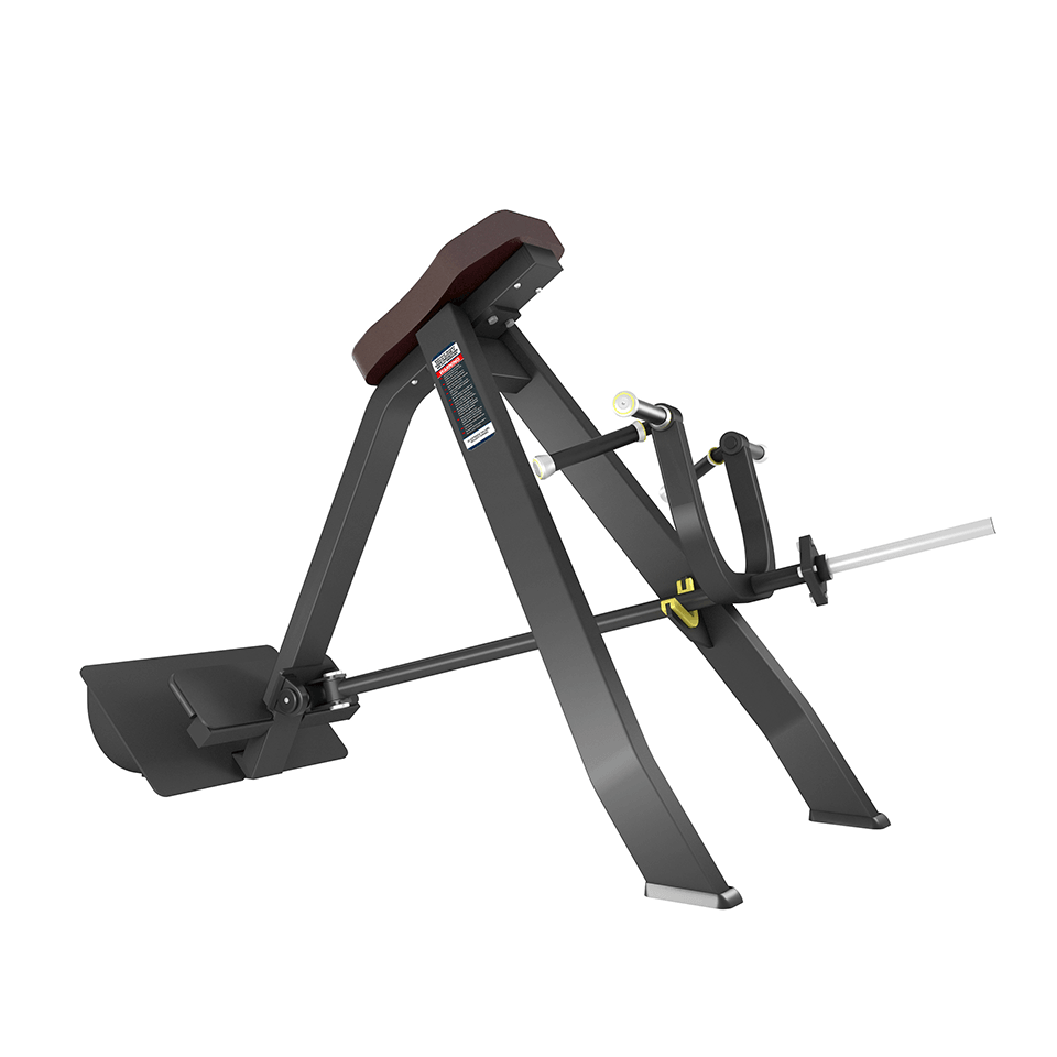 Plate loaded clearance incline rower