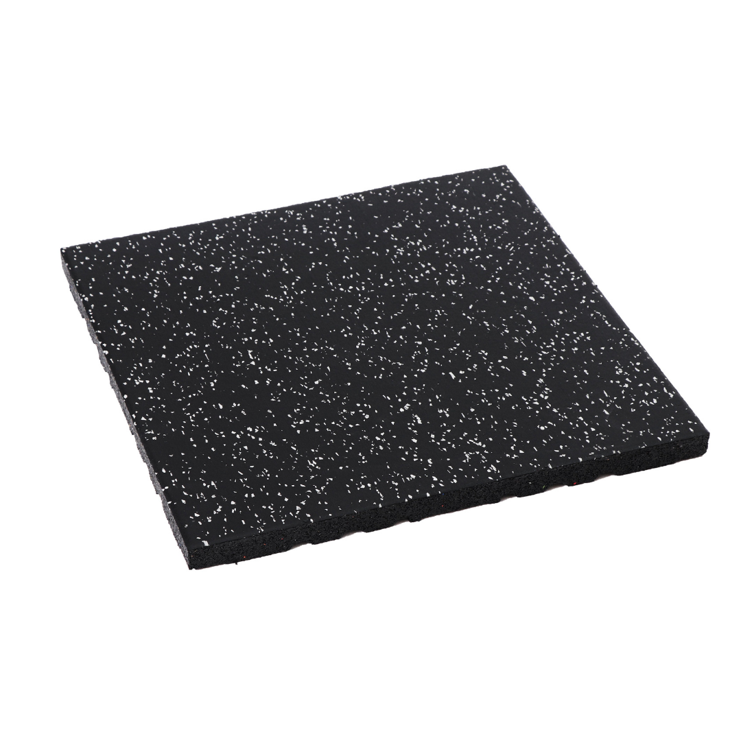 Premium EDPM Commercial Rubber Mats With Joining Buckles White Fleck