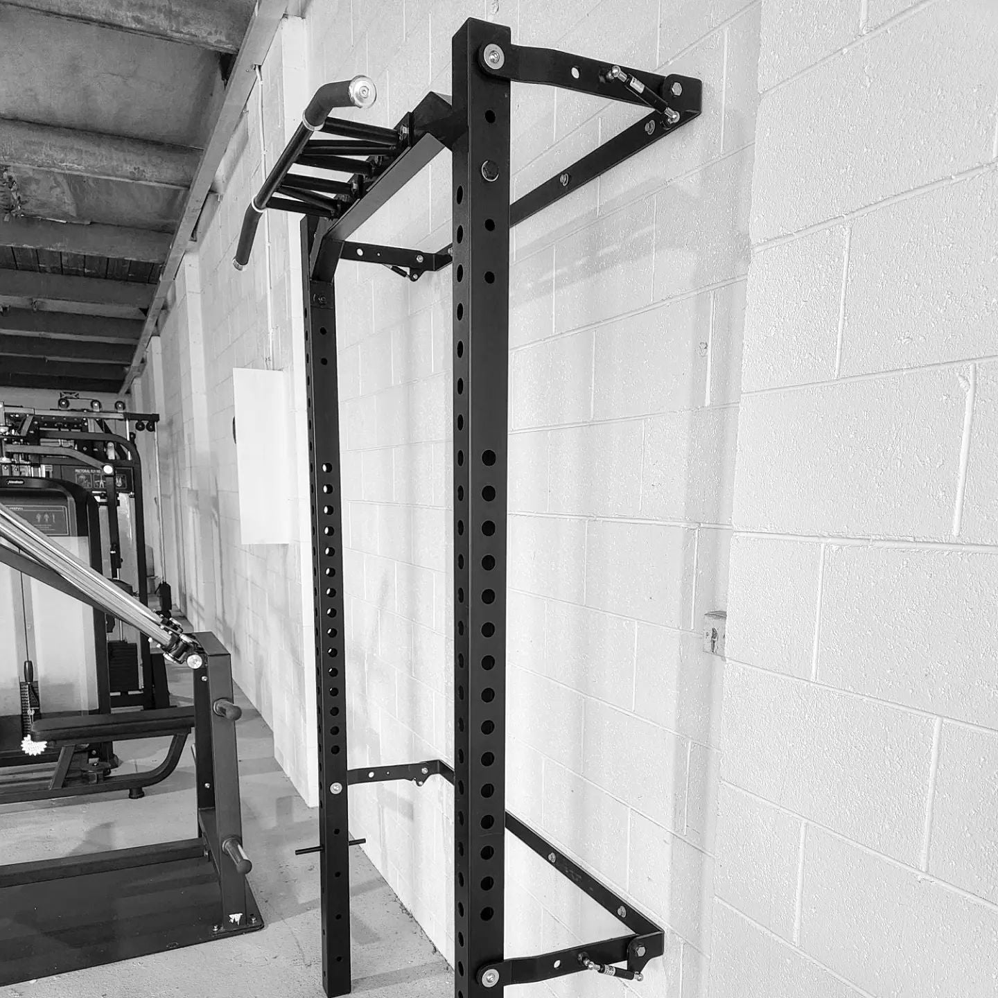 AltraBody Wall-Mouted Fold-Up Rack with Dip Bar | Premier Fitness Supply