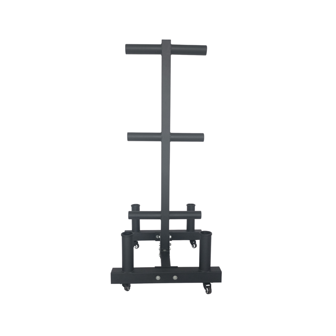 Olympic-Plate-&-Barbell-Storage-Rack-with-Wheels