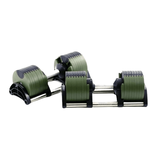 AltraBody-Adjustable-Dumbbells-32kg-Pair---Army-Green