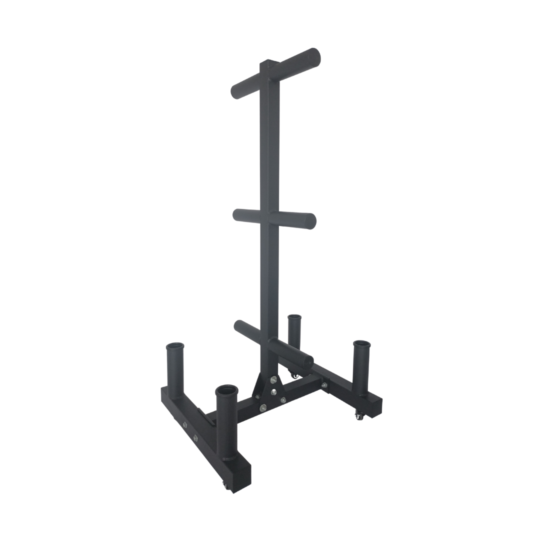 Olympic-Plate-&-Barbell-Storage-Rack-with-Wheels-2