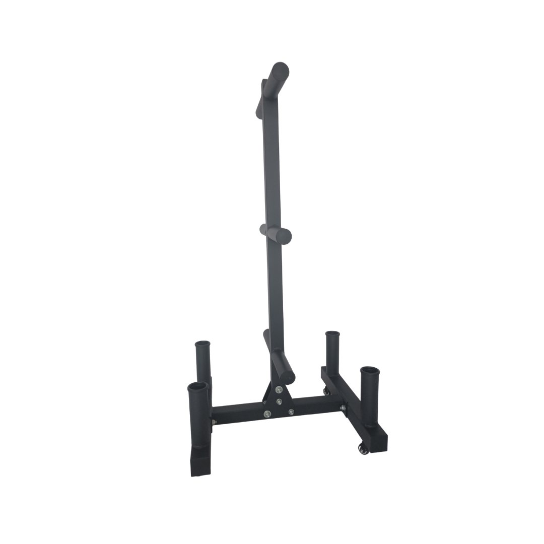 Olympic-Plate-&-Barbell-Storage-Rack-with-Wheels-3